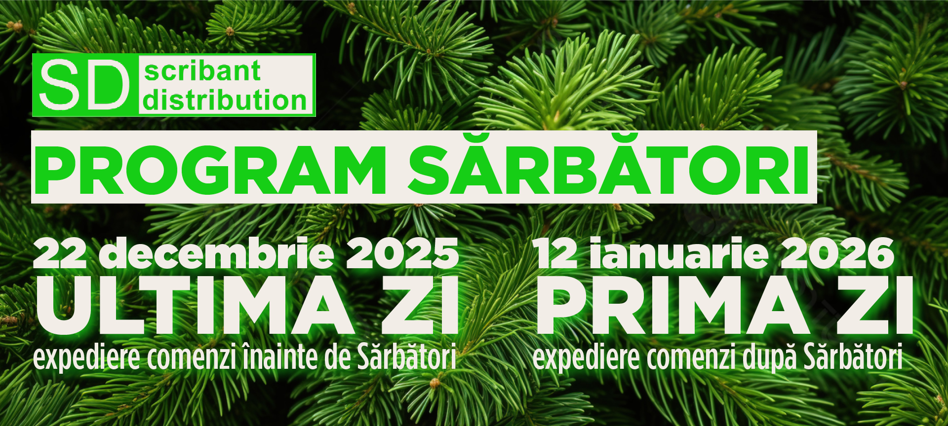 Program sărbători 2025-2026